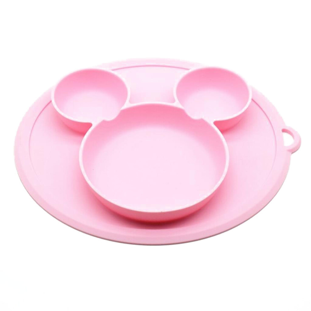 Safe For Babies Silicone Suction Plate, Non Slip Feeding Plate For Toddlers, Food Grade Silicone Plate With Ergonomically Designed Cutlery Set, Portab