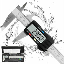 Digitaler Messschieber aus Edelstahl, der Linkshänder-Ergonomie und ein vollflächiges LCD-Display vereint, bietet unübertroffene Vielseitigkeit