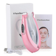 (Pink) V-face Beauty Meter Shaping Massager Lifting Reduce Double Chin Slimming