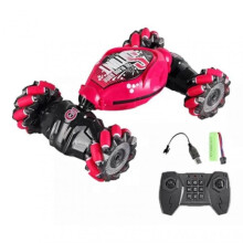 (Red Single Control) 4WD Stunt Car Remote Control Off Road Toy Present for Kids Adults