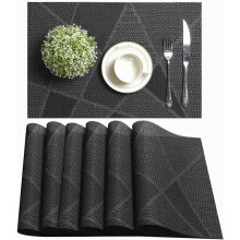 Tischsets für den täglichen Gebrauch, PVC-Tischsets, waschbar und schnelltrocknend, rutschfeste Oberfläche für sicheren Stand beim Essen, ideal