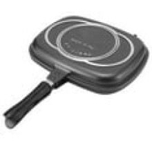 Tigaie cu două fețe, păstrează nutriția alimentelor cu tigaie reversibilă pentru grătar de 32 cm pentru gătit sănătos, construcție din