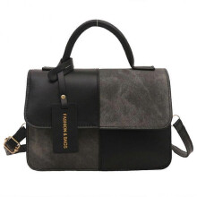 (Black) Women's Vintage Handbag PU Leather Tote Bags Fashion Top Handle Satchel Bag for Daily Commuting
