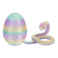(J) 3D Printed Snake Dragons Egg with Snake Include Mini Dragons Egg Fidgets Toy for Adults Kid Articulated Snake Desk Decor