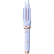 (US plug, Purple) Automatic Hair Curler Anti-scald No-Tangle for Easy Curl Portable Ceramic Travel Hair Curler for Women Girls
