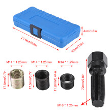 16Pcs Spark Plug Thread Repair Kit M16 x 1.25 Steel with Case