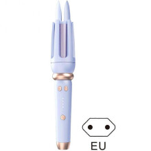 (EU plug, Purple) Automatic Hair Curler Anti-scald No-Tangle for Easy Curl Portable Ceramic Travel Hair Curler for Women Girls