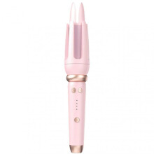 (EU plug, Pink) Automatic Hair Curler Anti-scald No-Tangle for Easy Curl Portable Ceramic Travel Hair Curler for Women Girls