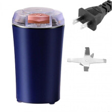 (US plug, Dark Night Blue) Portable Electric Spice Grinder Home Use Powerful Beans Spice Grinding Tool for Herbs Spices Nuts