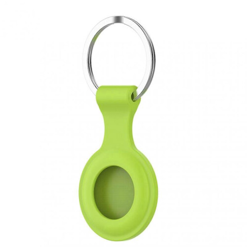 (Lime half Pack) Protective Case Compatible with Airtags 2021 Silicone Holder with Key Chain Portable Protector Case Easy Attach 1