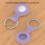 (Light Purple half Pack) Protective Case Compatible with Airtags 2021 Silicone Holder with Key Chain Portable Protector Case Easy Attach 4