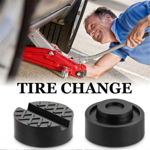 (2pcs) Universal Slotted Car Jacks Rubber Pad Pressure Resistant Jacking Tool for Car Maintenance 1