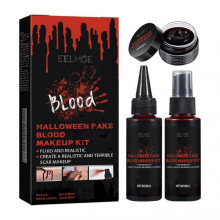 (1pcs) 1-3pcs Halloween Fake Blood Makeup Kit, Realistic Horror Effects for Parties, Theatrical & Cosplay, Safe Skin-Friendly SFX Props