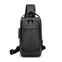 (Black Brown) Color Matching Sports Shoulder Bag Large Capacity Short Travel Bag for Men Daily Use