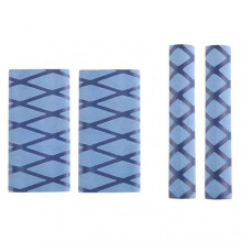 (Two piece, Blue) Handlebar Cover Waterproof Universal Electric Car Horns Brake Cover for Motorbike