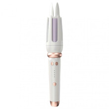 (US plug, White) Automatic Hair Curler Anti-scald No-Tangle for Easy Curl Portable Ceramic Travel Hair Curler for Women Girls