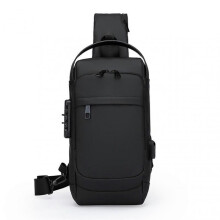 (Black) Color Matching Sports Shoulder Bag Large Capacity Short Travel Bag for Men Daily Use