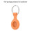 (Vibrant Orange half Pack) Protective Case Compatible with Airtags 2021 Silicone Holder with Key Chain Portable Protector Case Easy Attach 3