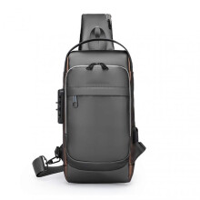 (Gray Zongzi) Color Matching Sports Shoulder Bag Large Capacity Short Travel Bag for Men Daily Use