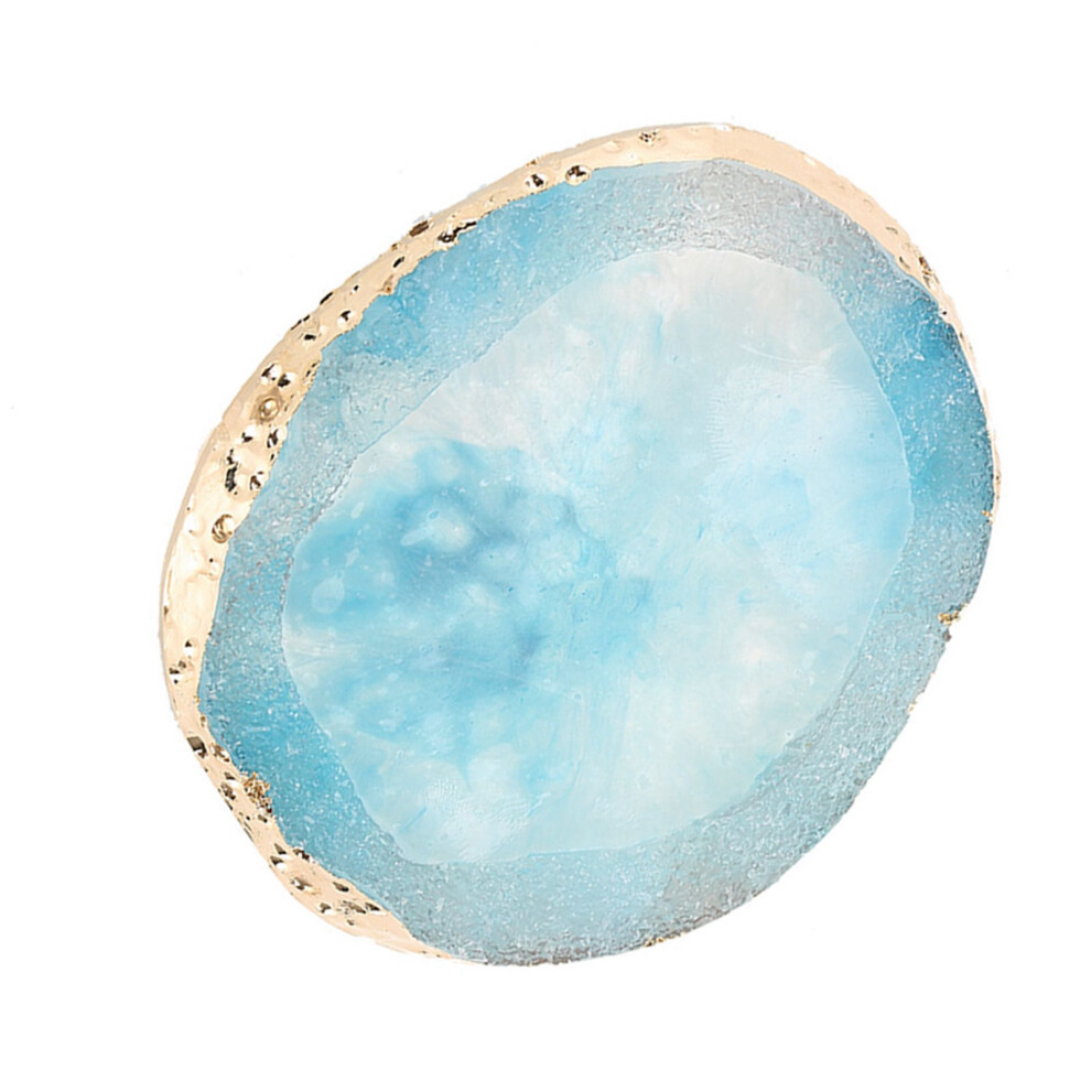 Blue/Golden Versatile Resin Nail Art Palette With Finish For Mixing