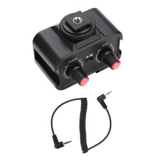 WS-V2 2-Kanal Mikrofon-Audio-Mischer für DSLR-Kameras, Schwarz