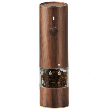 (Wood Grain) Rechargeable Electric Salt and Pepper Grinder - Automatic Spice Mill for Kitchen Supplies, Home, Hotel, and Restaurant Use