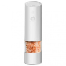 (White) Rechargeable Electric Salt and Pepper Grinder - Automatic Spice Mill for Kitchen Supplies, Home, Hotel, and Restaurant Use