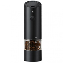 (Black) Rechargeable Electric Salt and Pepper Grinder - Automatic Spice Mill for Kitchen Supplies, Home, Hotel, and Restaurant Use