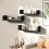 Pack of 3 Solid Wood Floating Wall Shelves Featuring-White 5