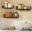 Pack of 3 Solid Wood Floating Wall Shelves Featuring-White 7