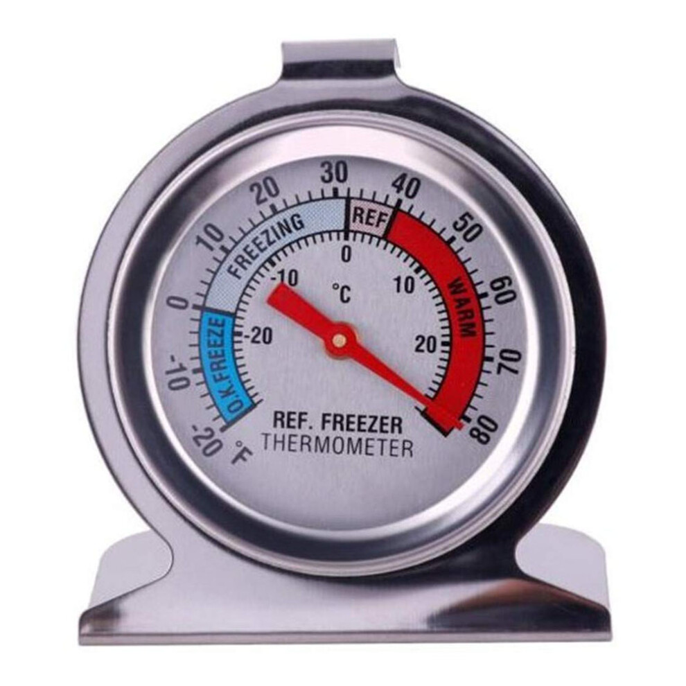 Temperature Gauge for Refrigerators, Stainless Steel Refrigerator Thermometer with Durable Waterproof Design