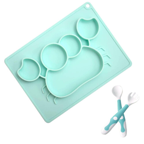 Silicone Placemat With Suction Cups, Designed For Visual Development And Easy To Wash 1