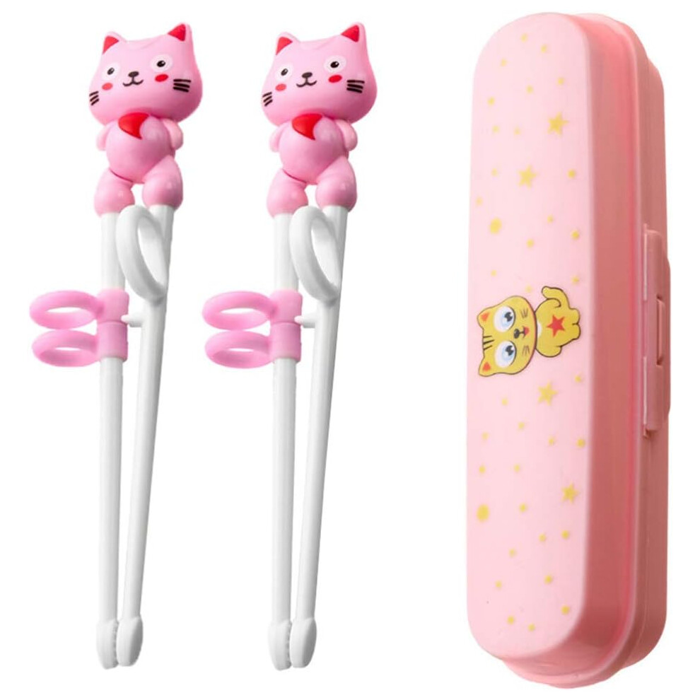 Durable & Corrosion Resistant Kids Chopsticks & Spoon Set, Up-gradable Thumb Prop, Personalized Kids Silverware Set, Ergonomic Handles, Easy To Clean