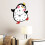 Penguins Clock for Kitchen Decorative Clock Wood-Light Blue L 5