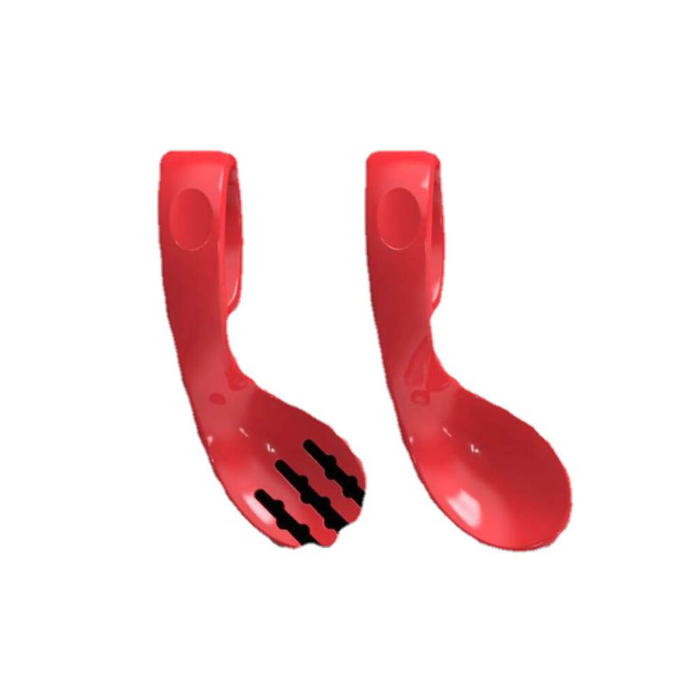 Ergonomic Eating Aids For Elderly With Curved Spoon Fork, Adaptive Utensils For Hand Tremors Parkinsons, Lightweight Easy Grip Cutlery For Independent