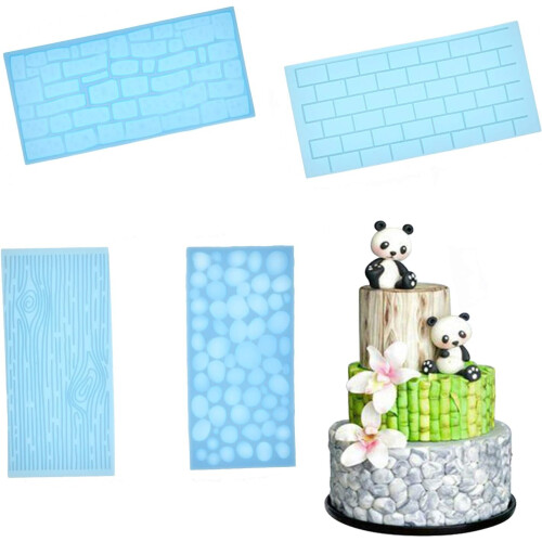 Σετ καλουπιών για fondant impression mat, ανάγλυφα σχέδια, αντικολλητική τεχνολογία για 2