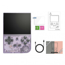 (64G, Transparent Purple) Portable Vintage Handheld Game Player Lightweight Game Playing Device for Adults Children