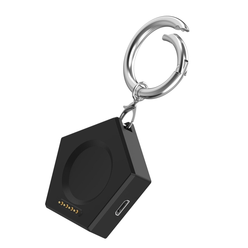 Strong Pvc Charging Dock Keychains Fast Charging Double Input Ports Small Charge Base For Watch Charger Black 9067246866303