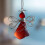 2D Flat Acrylic Angelic Hanging Decors Pendant-dark blue 5