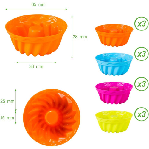 Κυπελλάκια σιλικόνης για cupcakes muffins, επαναχρησιμοποιήσιμα αντικολλητικά καλούπια 1