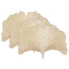 Vinyl-Tischsets, Küchentischsets mit rutschfester Schaumstoffrückseite für sicheres Essen, goldene Tischsets für einen Hauch von Eleganz auf