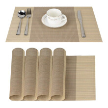 Sets de table lavables, en PVC résistant à la chaleur, pour la maison, le restaurant, la cuisine, l'hôtel et le bureau (lot de 5)