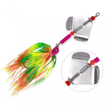 (Purple) Pre-Rigged Fishing Spoon Lures Highly Visible Jig Head Fishing Spoon for Bass Trout Crappie Salmon