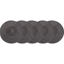 Jogo americano redondo trançado, lavável e resistente ao calor, antiderrapante, ideal para mesas de jantar e decoração de festas. Fácil de