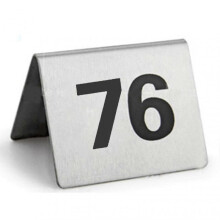 (76 to 100) 25 Pcs Stainless Steel Table Numbers Stable Base Multipurpose Number Sign for Restaurant Hotel Cafe Bar