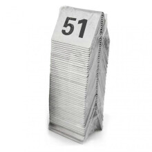 (51 to 75) 25 Pcs Stainless Steel Table Numbers Stable Base Multipurpose Number Sign for Restaurant Hotel Cafe Bar