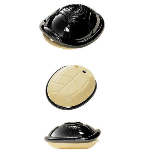 (Red) Lovely Turtles Shell Divination Tool Keychain Multi-Purpose Tabletop Ornament for Women Men 2