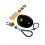 (Black) Lovely Turtles Shell Divination Tool Keychain Multi-Purpose Tabletop Ornament for Women Men 1