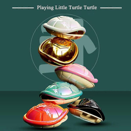 (Red) Lovely Turtles Shell Divination Tool Keychain Multi-Purpose Tabletop Ornament for Women Men 1