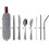 Φορητό σετ σκευών, μαχαιροπίρουνα από ανοξείδωτο ατσάλι για ταξίδια, κάμπινγκ, 2